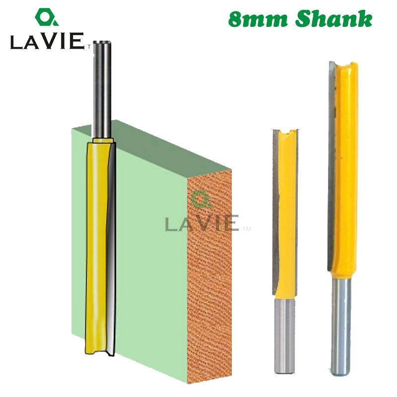 8mm Shank 50mm 77mm Long Straight Router Bit 1/2\