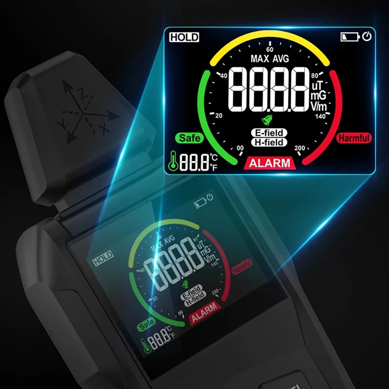 EMF01 Detector voor elektromagnetische straling Hoge precisie EMF-meter Huishoudelijk elektromagnetisch golfraalstralingsmeetinstrument