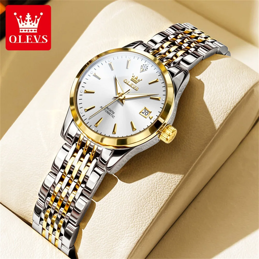 

OLEVS 6635 Women Watch Automatic Movement Mechanical Wristwatch Calendar Original Genuine Watch