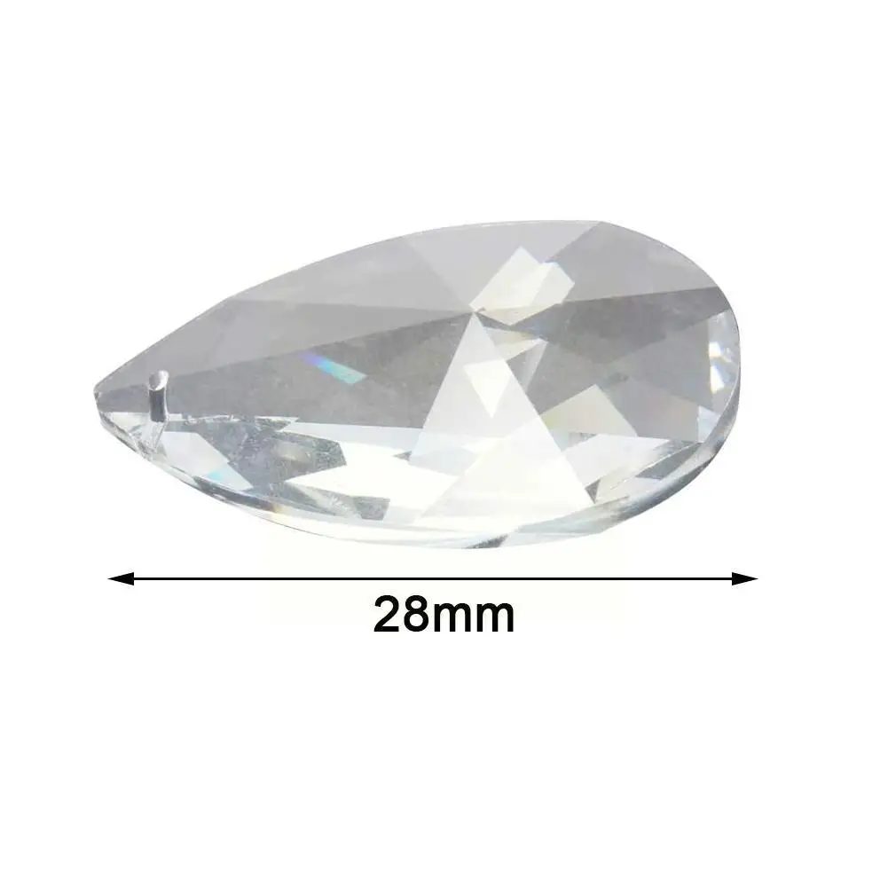 10 Pcs Clear Glass Crystal Prisms Pendants Chandeliers Lighting Parts Drops Lustres Rainbow Ornament Lamp 28mm X8f8