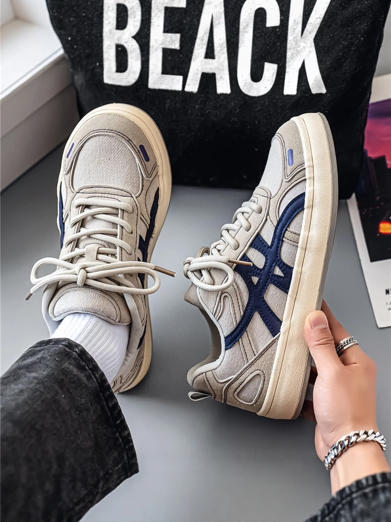 

Men's Summer 2026 New Style Breathable Mesh Sports Casual Shoes Color Block Versatile Trendy Sneakers Low Top round Toe Rubbe...