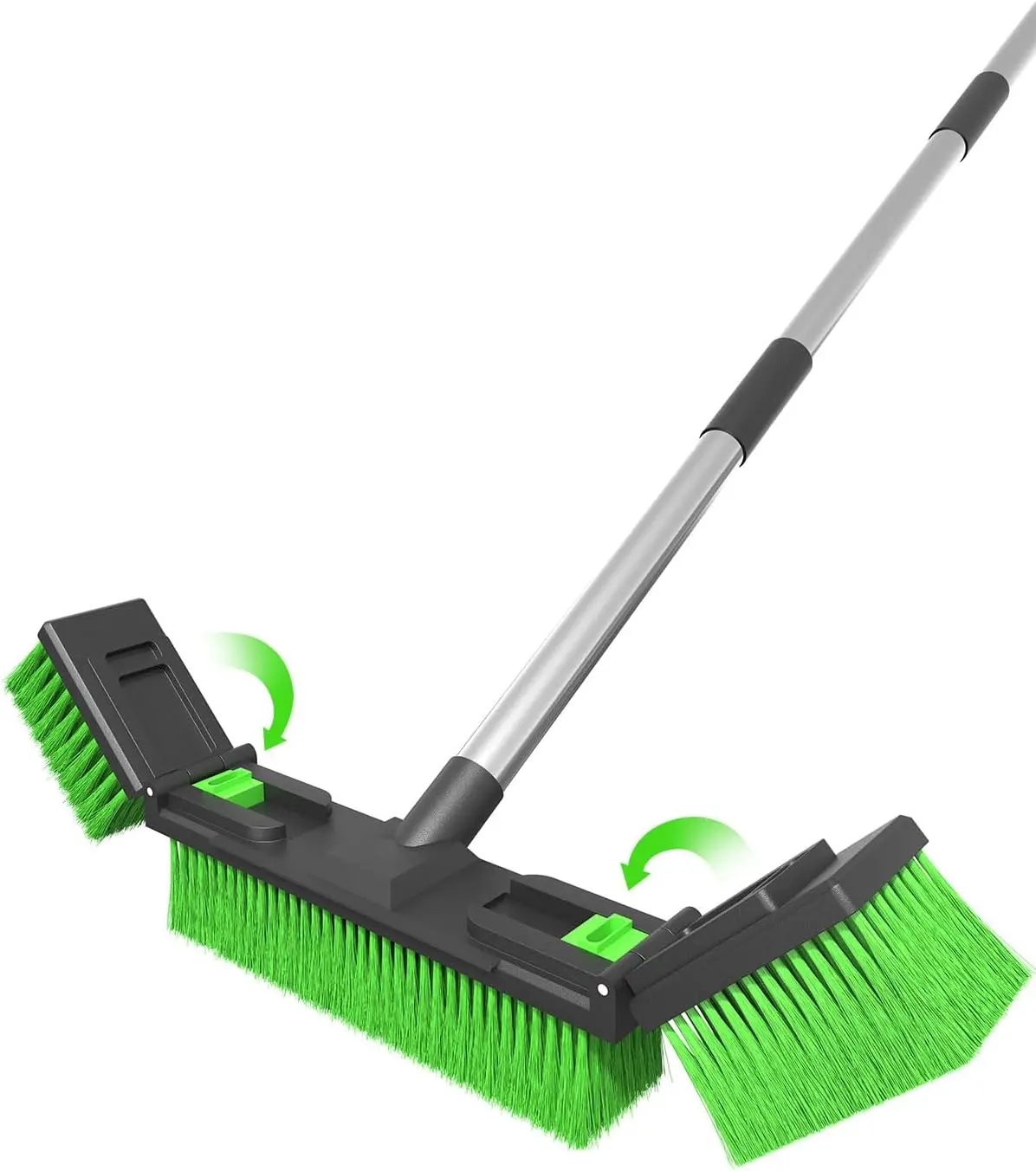 

Широкая регулируемая уличная метла для тяжелых условий эксплуатации с жесткой щетиной, 18 дюймов/45 см, с 4-секционной резьбовой ручкой 60 дюймов/152 см для склада