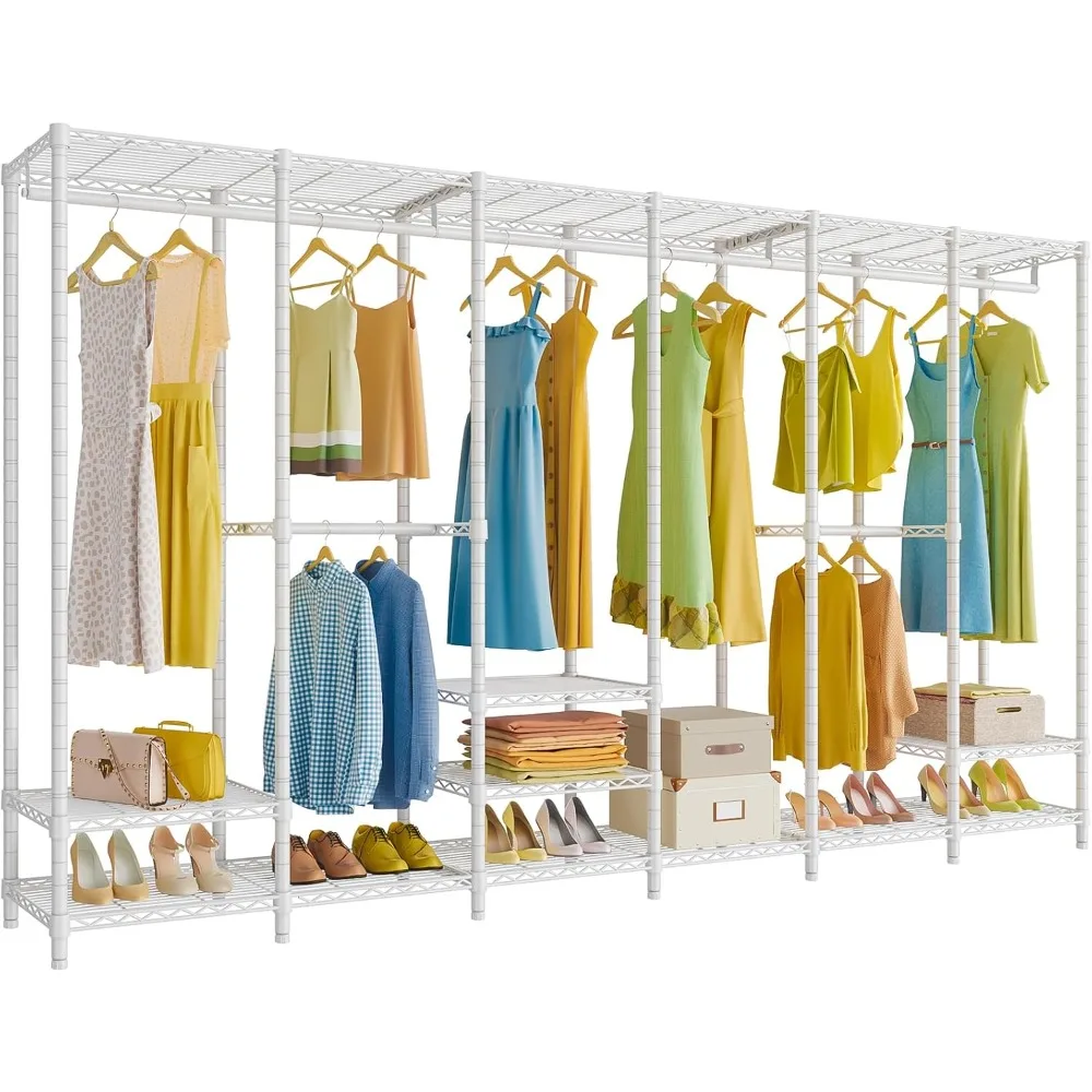 

v60 extra large clothes rack portable closet rack freestanding wardrobe heavy duty garment rack metal closet for hanging clothe