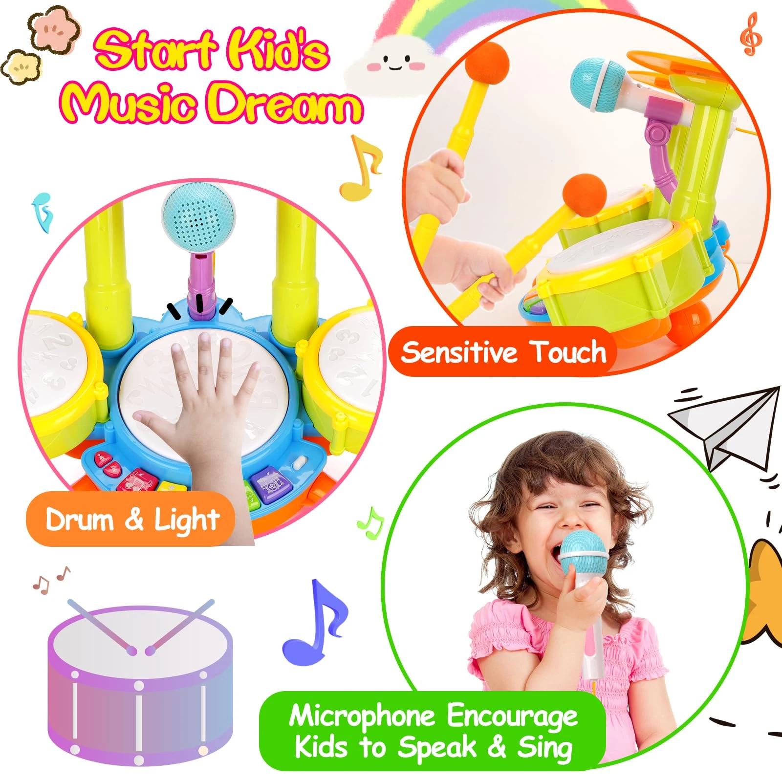 Thumbnail 2 - #37 Trending Toy Drum Sets Right Now