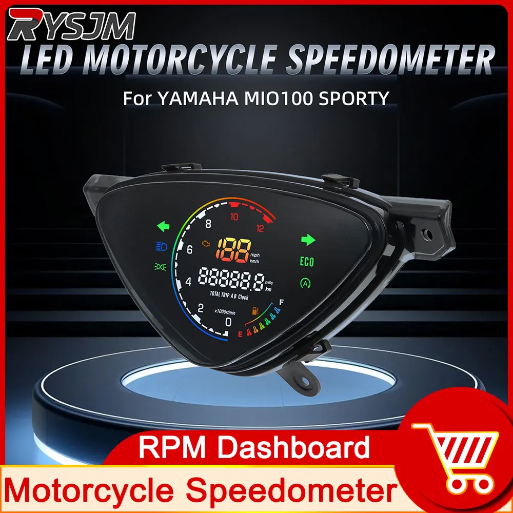 Digital LED Meter Speedometer KMH MPH Odometer Tachometer 12000 RPM Meter For YAMAHA Mio Sporty/Mio Amore/Mio Smile BJ