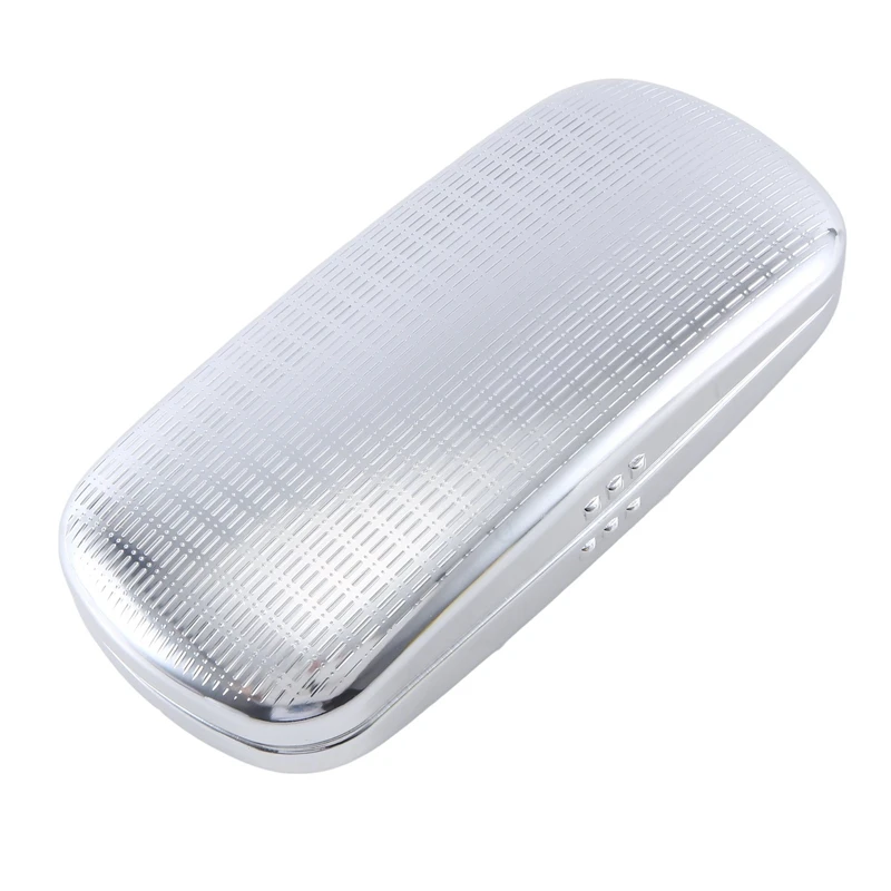 

Glasses Case, Aluminum Hard Shell Eyeglasses Case Striped Spectacles Box Black Lining