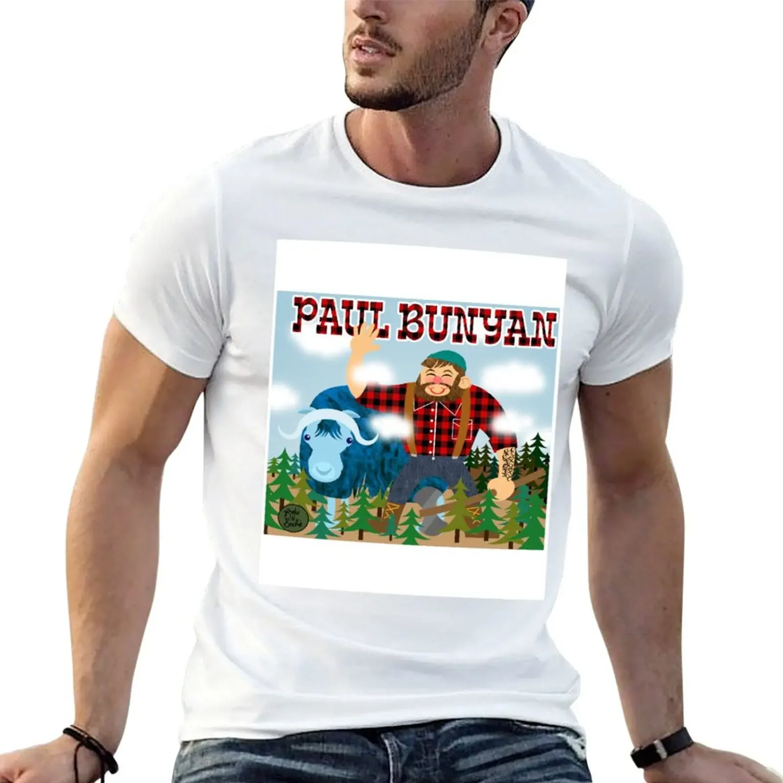 Paul Bunyan T-Shirt anime clothes vintage t shirts plus size tops plain t shirts men