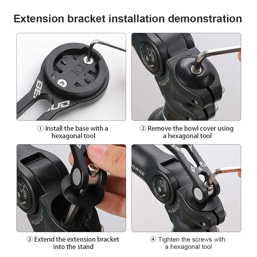 GPS Bicycle Computer Mount Holder Clamp Bike Stem Extension Bracket Adapter Alloy Cycling Accessories For Garmin Bryton Cateye