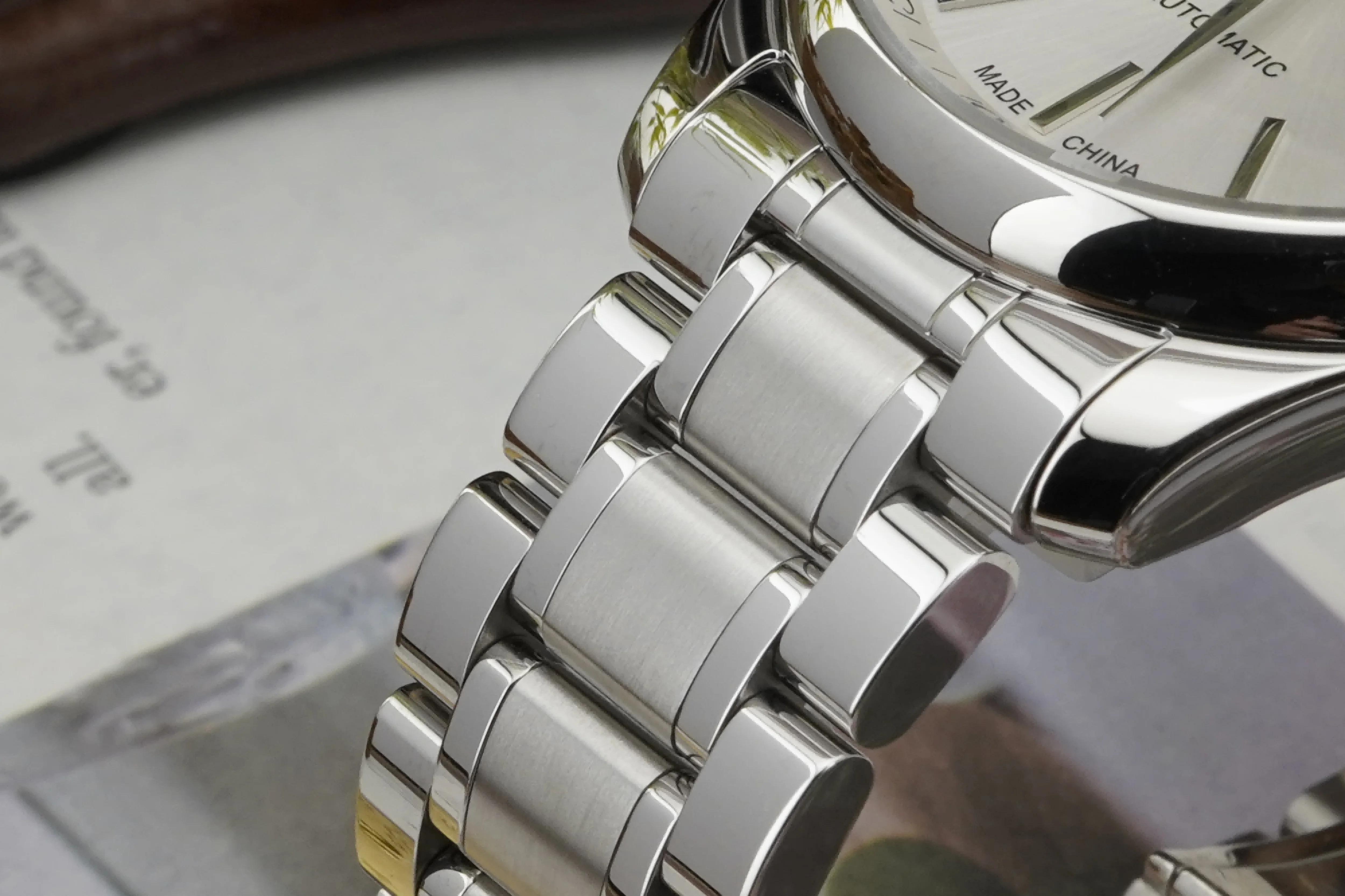 ENITON nuevo 41mm 8217 parte trasera transparente reloj de hombre de alta calidad cristal de zafiro cuero negocios moda de lujo