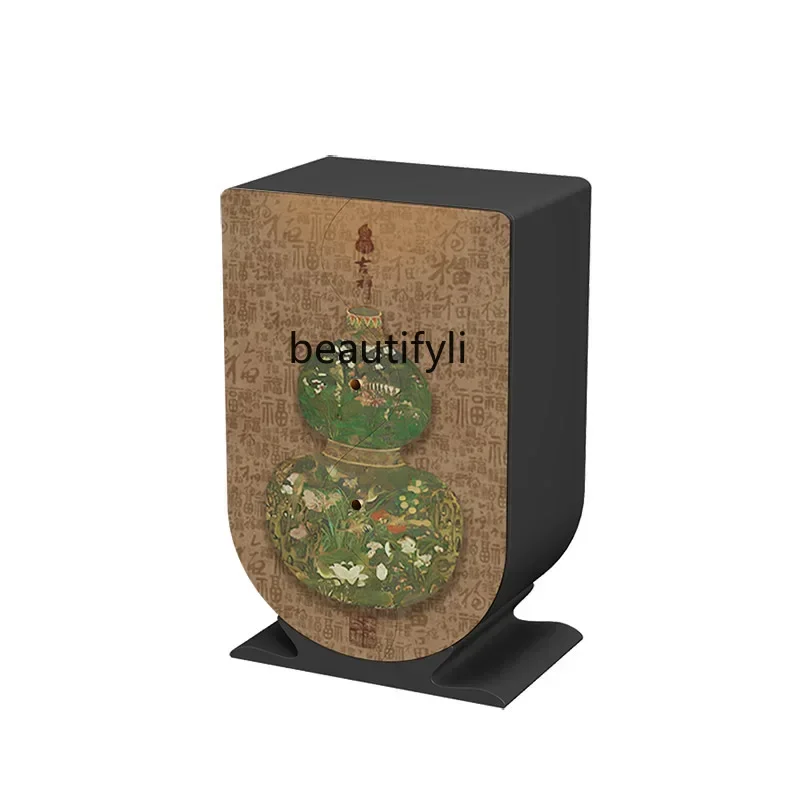 

Chinese retro style solid wood living room home wall storage cabinet bedroom storage free installation