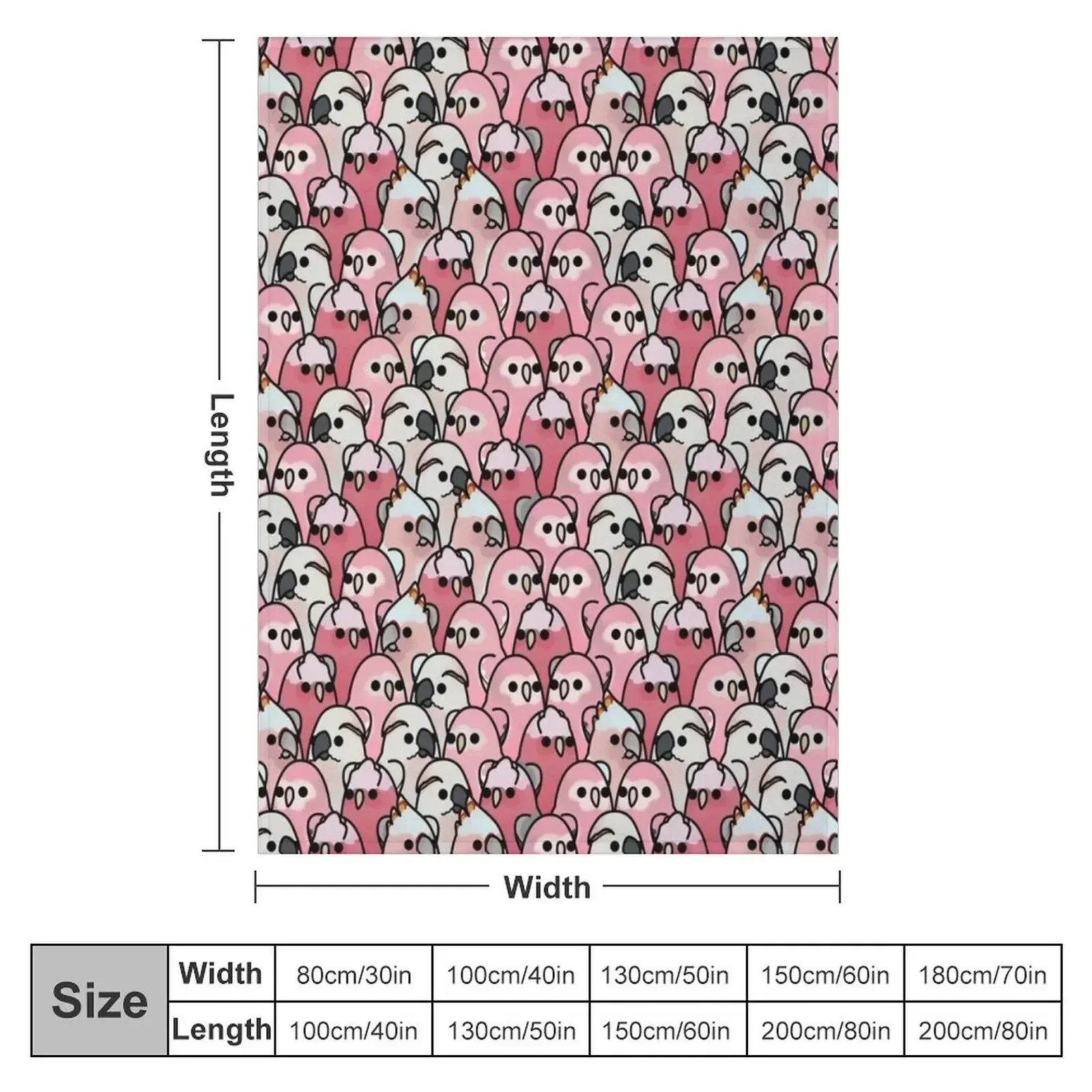 Too Many Birds! - Pink Parrot Posse! Throw Blanket Bed linens halloween Decorative Sofas Luxury Blankets