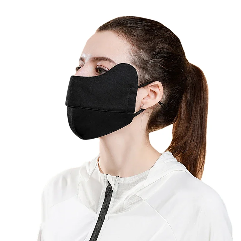 Fashion Summer Sunscreen Cycling Mask Scarf Ice Silk Full Face Covers Breathable with Ears Bandana Decoration Accessories Women