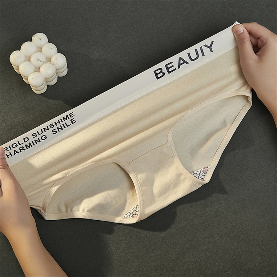 3PCS/Set Fashion Alphabet Sports Panties Women Sexy Seamless Underwear Female Elasticity Breathable Cotton Briefs Women Lingerie