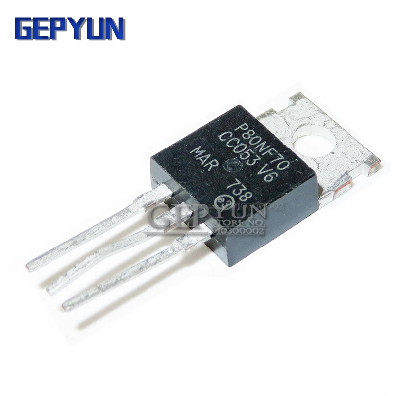 10PCS STP80NF70 80NF70 STP10NK60Z STP16NF06 STP5NK80Z STP60NF06 TO-220 MOSFET controller 80A 70V EMU authentic Gepyun