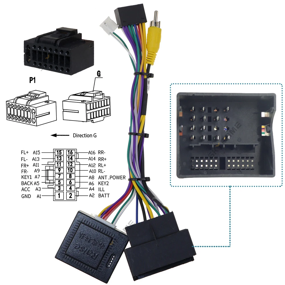 JMCQ Carro Fiação Harnes Adaptador Cabo De Alimentação Canbus Box Decodificador Para Peugeot 508 5008 3008 408 4008 2008 301 307 308G-PSA-RZ-15