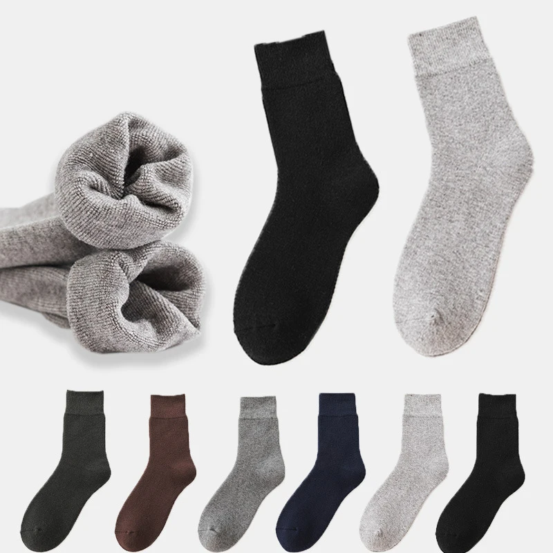 

Socks Terry Socks Fall And Winter Male Cone Their Men Thickening Velvet Winter Warm Towel Cotton Socks