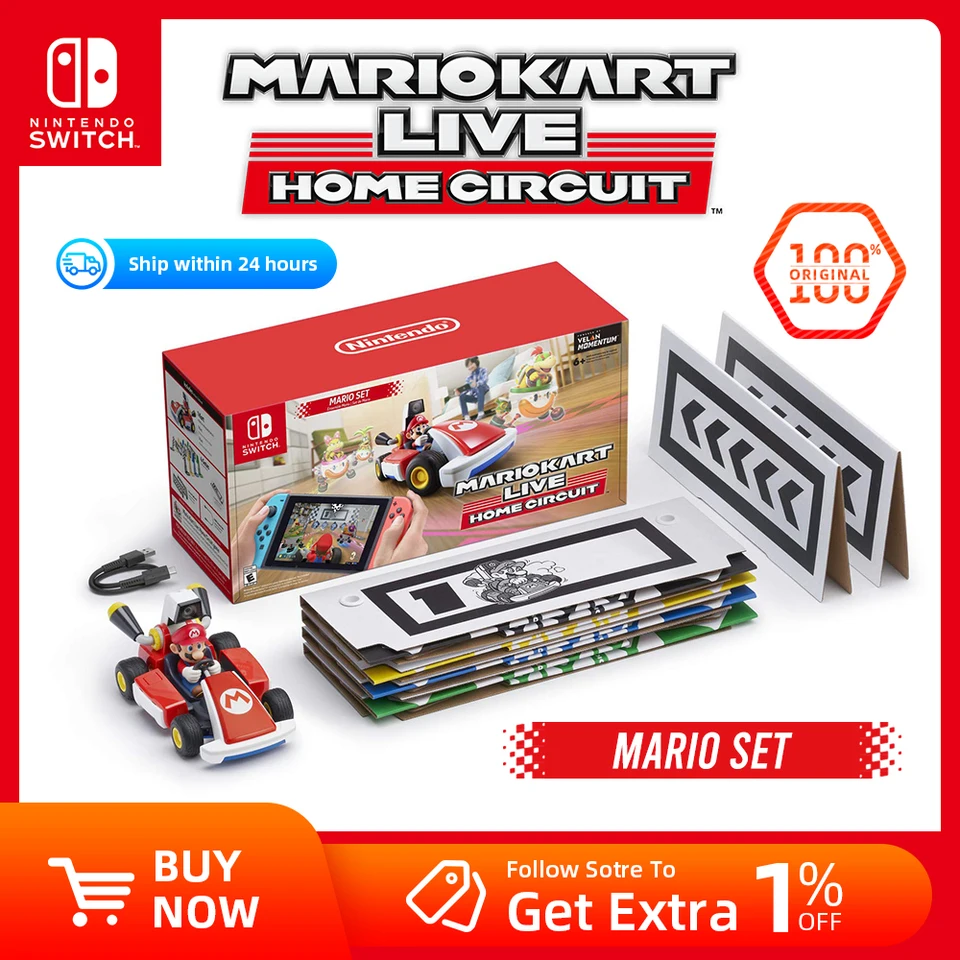 Nintendo Switch Game - Mario Kart Live: Home Circuit - Mario Set