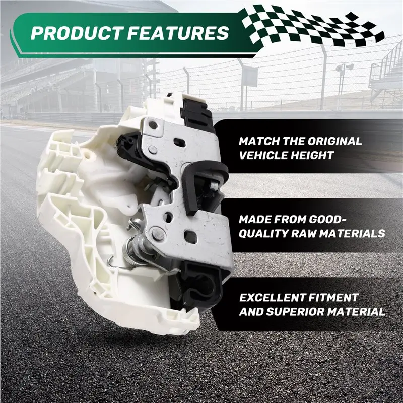 Front Right Door Lock Latch Actuator 4Pin For Jeep Wrangler 2018- 2021, Gladiator 2020- 2021 68282954AF