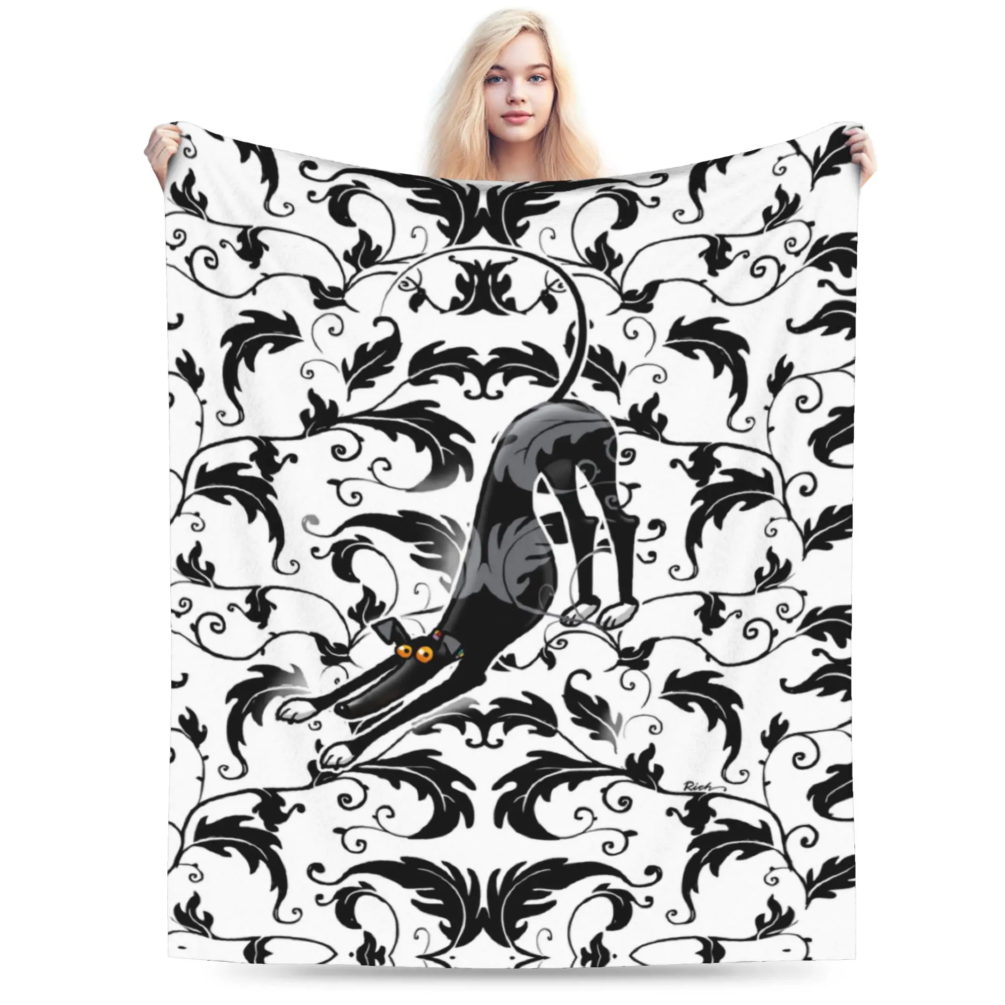 Arts & Crafts Bowdown Hound Blankets Greyhound Whippet Lurcher Dog  Fuzzy Throw Blanket Bed Sofa Ultra-Soft Warm Bedsprea