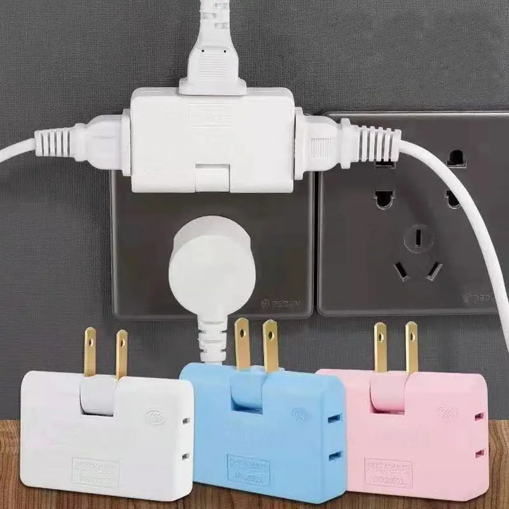 Socket One In Three Plug Rotatable Socket Converter Expansion Socket 180 Degree Extension Plug Wireless Outlet Adapter