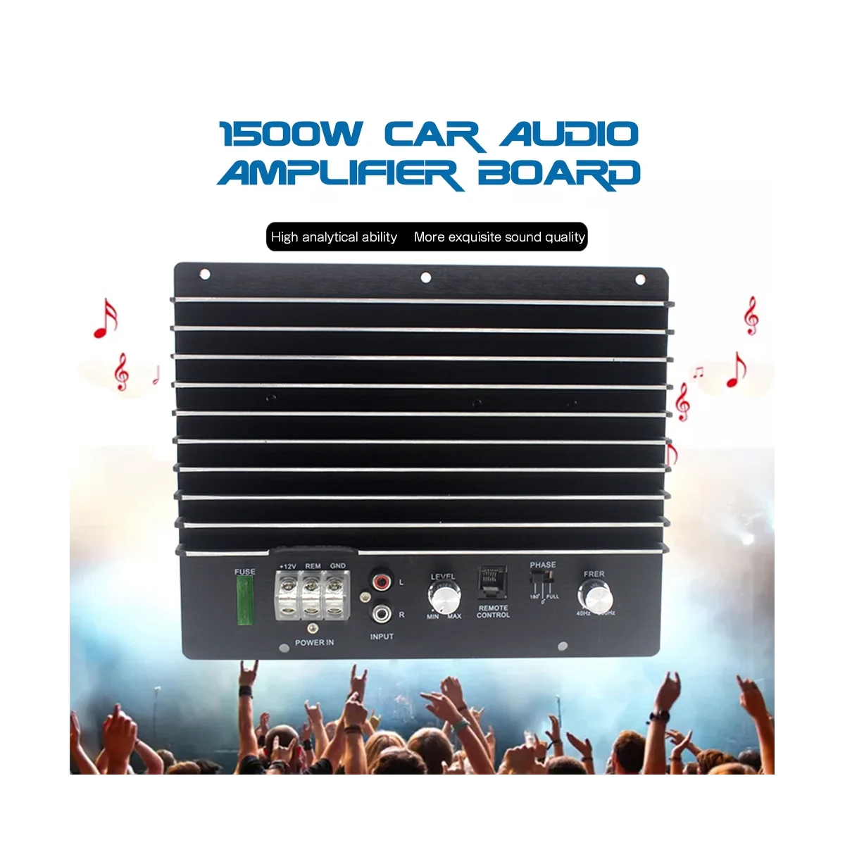 12V 1500W Mono Car Audio Amplifier Powerful Bass Subwoofer Amplifier Board Player Automotive Amplifier Module