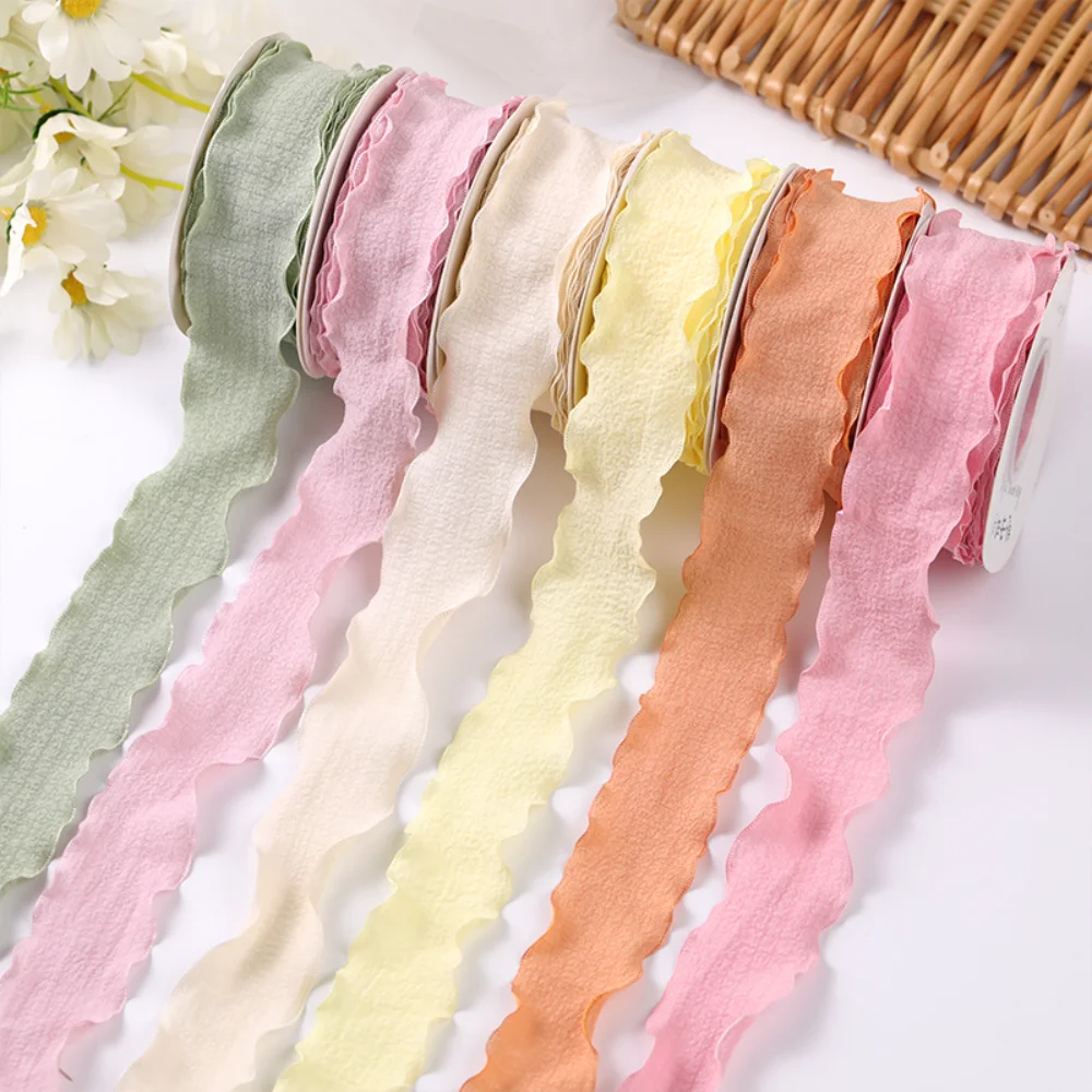 10 Yard texture Waved Fishtail Ribbon for Gift Wrapping Wedding Decoration Hair Bows DIY Crafts Christmas Ribbons Wrapping Decor