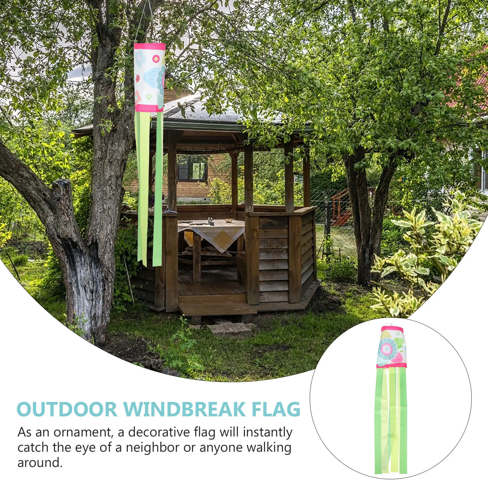

Windsock Flag Durable Polyester Garden Hanging Wind Sock Bag Belt Outdoor Yard Decorative Windsocks Decor Festive Photography