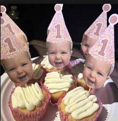 Custom face pet cupcake toppers, first birthday, 21st,30th,50th, bachelorette, dog decorations, Personalized Photo 12 count