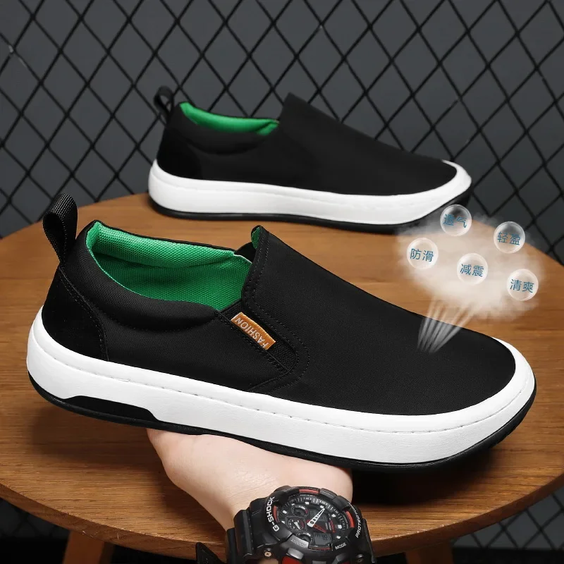 Casual Leather Shoes for Men 2024 Autumn Flats Black Shoes Brand White Male Sneakers Office Work Shoes Zapatos Casuales