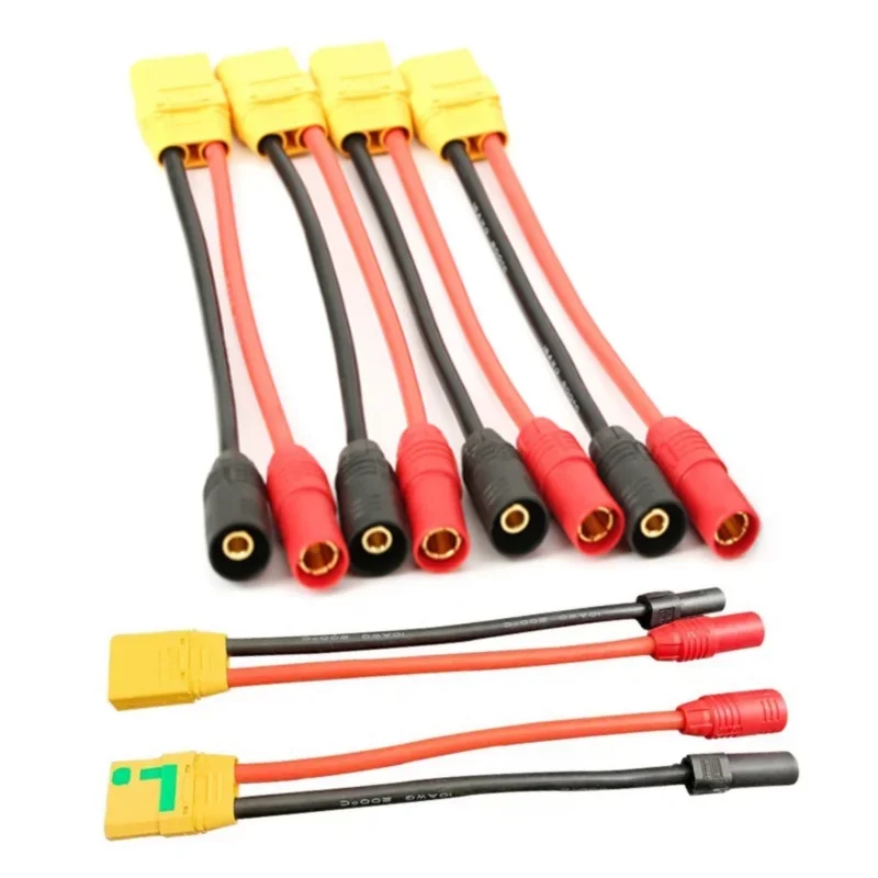 XT90/XT90S Female To AS150 XT150 Male/Female Plug Conversion Cable 10AWG Silicone Wire For RC Aerial model Battery Connector