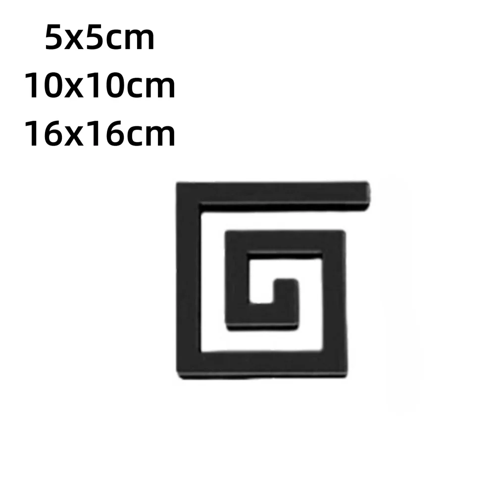 10 pz Specchio 3D Autoadesiva Girovita Autoadesiva 10x1 0/5x5/16x16 cm Adesivo Da Parete FAI DA TE Materiale Acrilico Striscia Decorativa