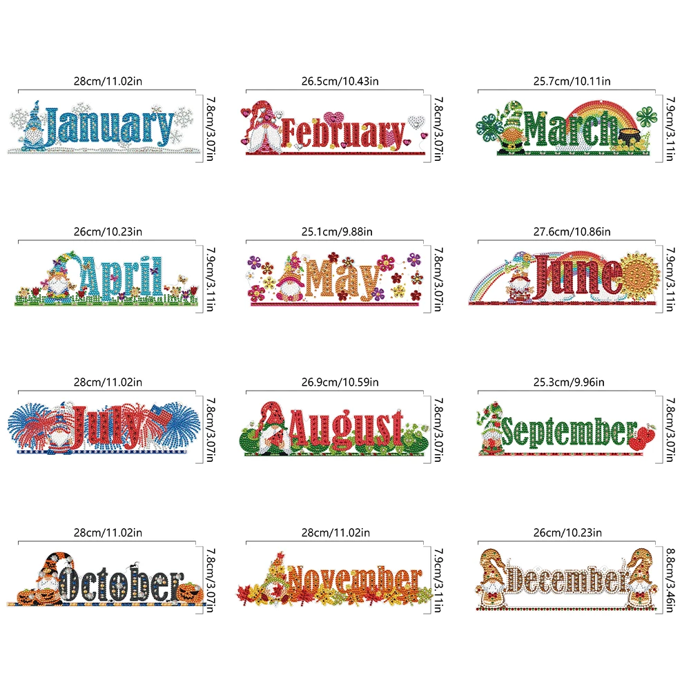 

Elf Calendar 2D/Flat DIY Hanging Diamond Art Kits Diamond Painting Set Diamond Art Pendant Window Hanging Art for Home Decor