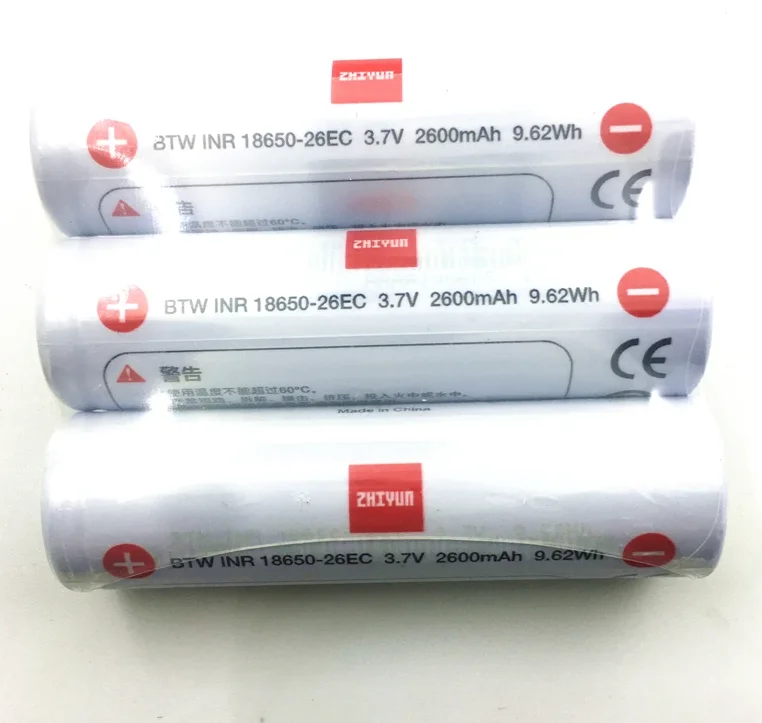 3Pcs/Lot Zhiyun Crane 2 / Evo Stabilizer Gimbal 18650 3.7v 2600mah Lipo Battery Spare Parts Accessories
