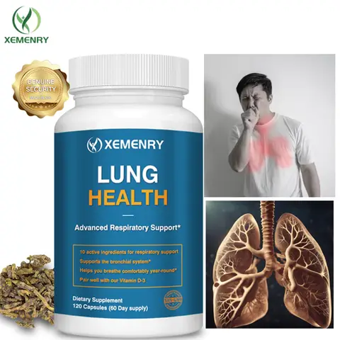 Lung Support Supplement - Lung Cleansing and Detoxifying Formula for Bronchial and Respiratory Systems - 120 Capsules
