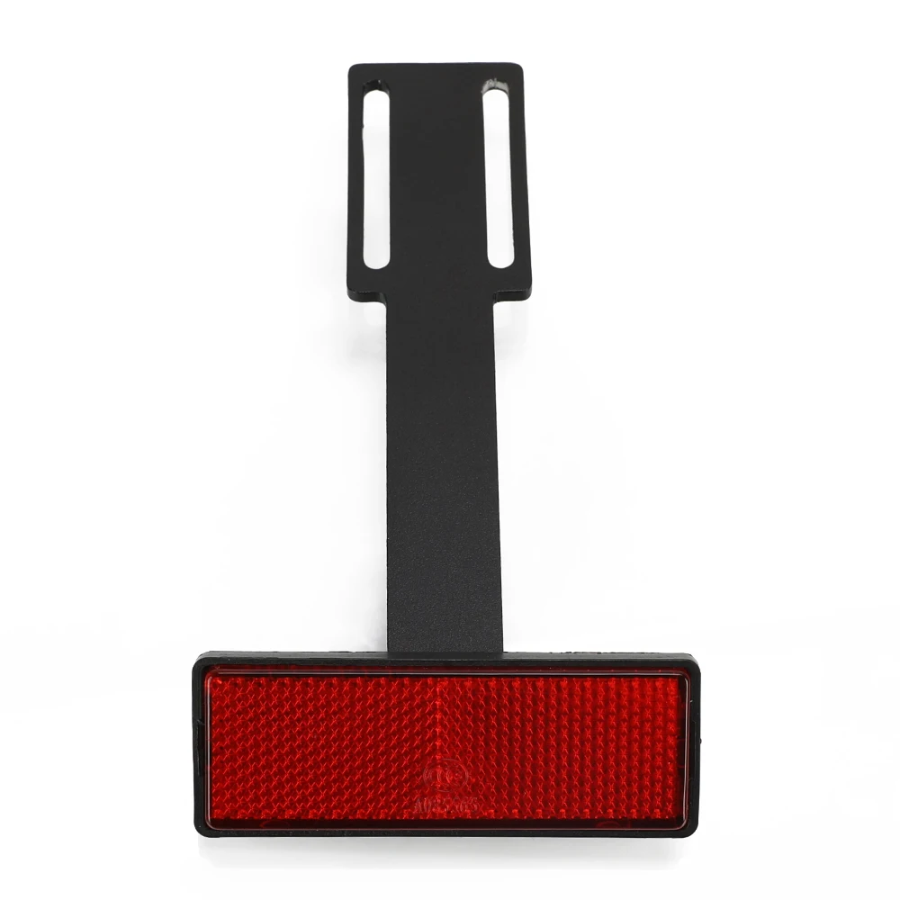 Motorcycle License Plate Holder Parts Extend Tail Reflector Dirt bikes Quad Red Rectangle Reflective Plate Warning Reflector