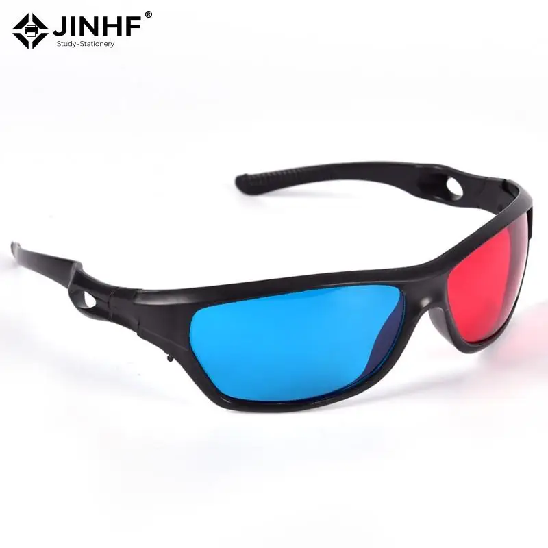 5pcs Black Frame Universal 3D Plastic Glasses/Oculos/Red Blue Cyan 3D Glass Anaglyph 3D Movie Game DVD Vision/cinema