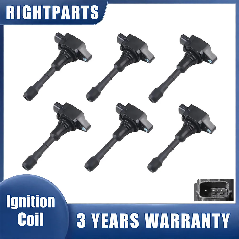 6pcs 22448-JA10A 22448-JA10C New Ignition Coils For NISSAN QUEST MURANO TEANA EX35 2.5 G25 M25 M35 Q50 Q70 QX50 22448JA1
