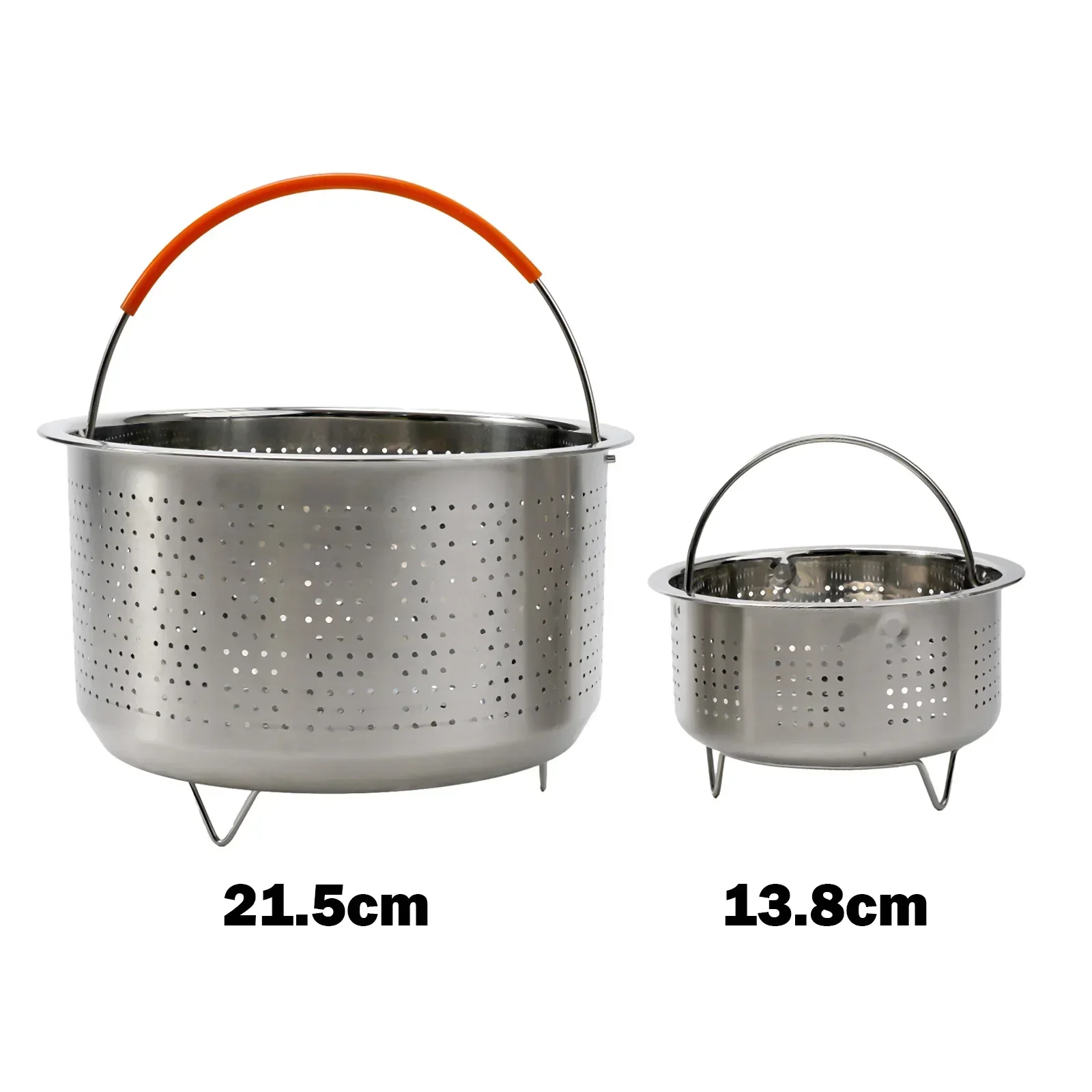 Steamer Basket Steamer Pot Bar For Pressure Cooker Steam Basket Silver Stainless Steel 1pcs Kitchen Silicone Handle