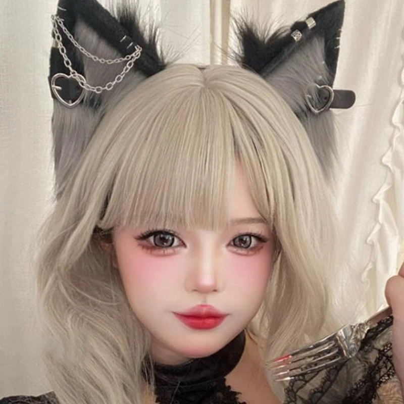 Bandeau d'oreille chat pour passionnés cinéma, avec boucles d'oreilles en bandeau Cosplay pour adultes