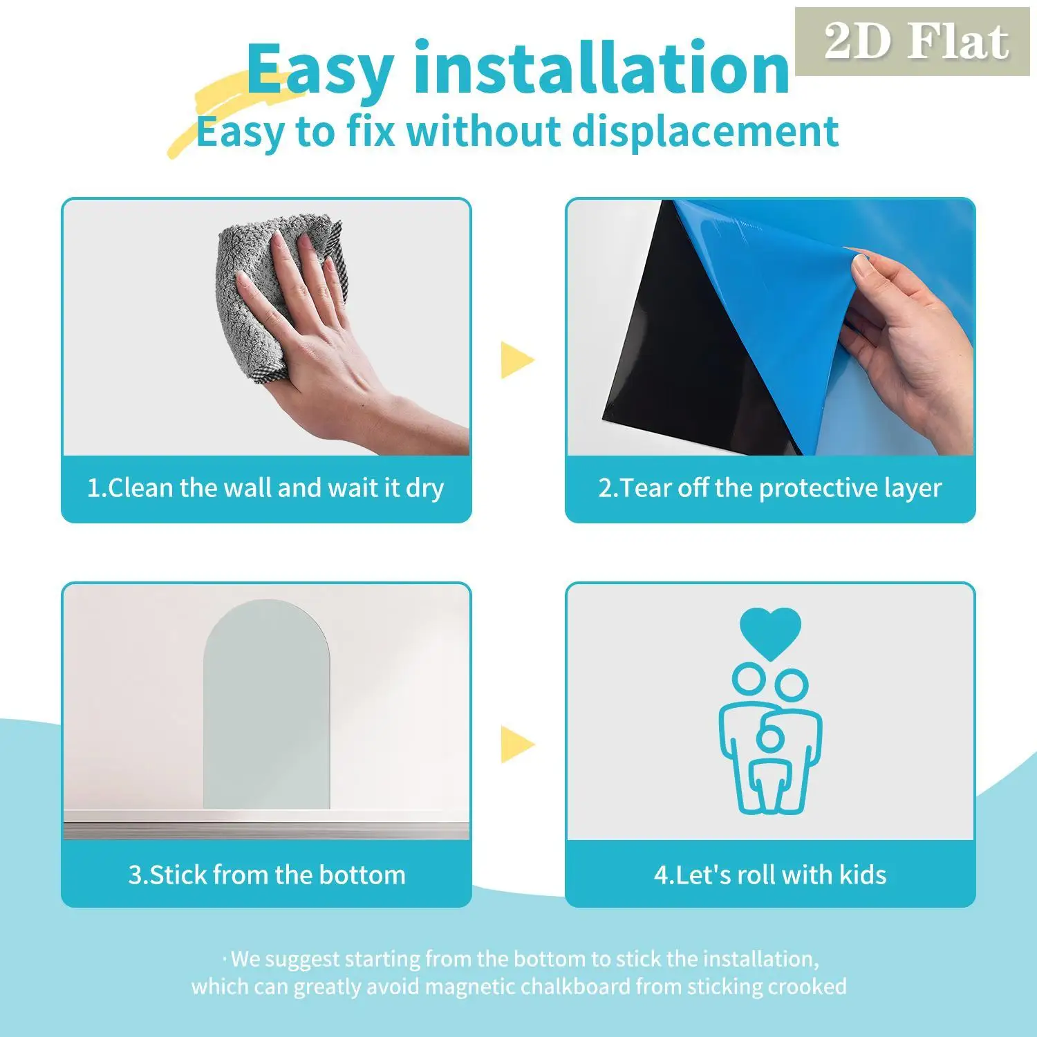 1 Stück gewölbter magnetischer Whiteboard-Wandaufkleber, einfaches gebogenes hellgrau-grünes Muster, leicht zu entfernendes Graffiti, Heimdekoration