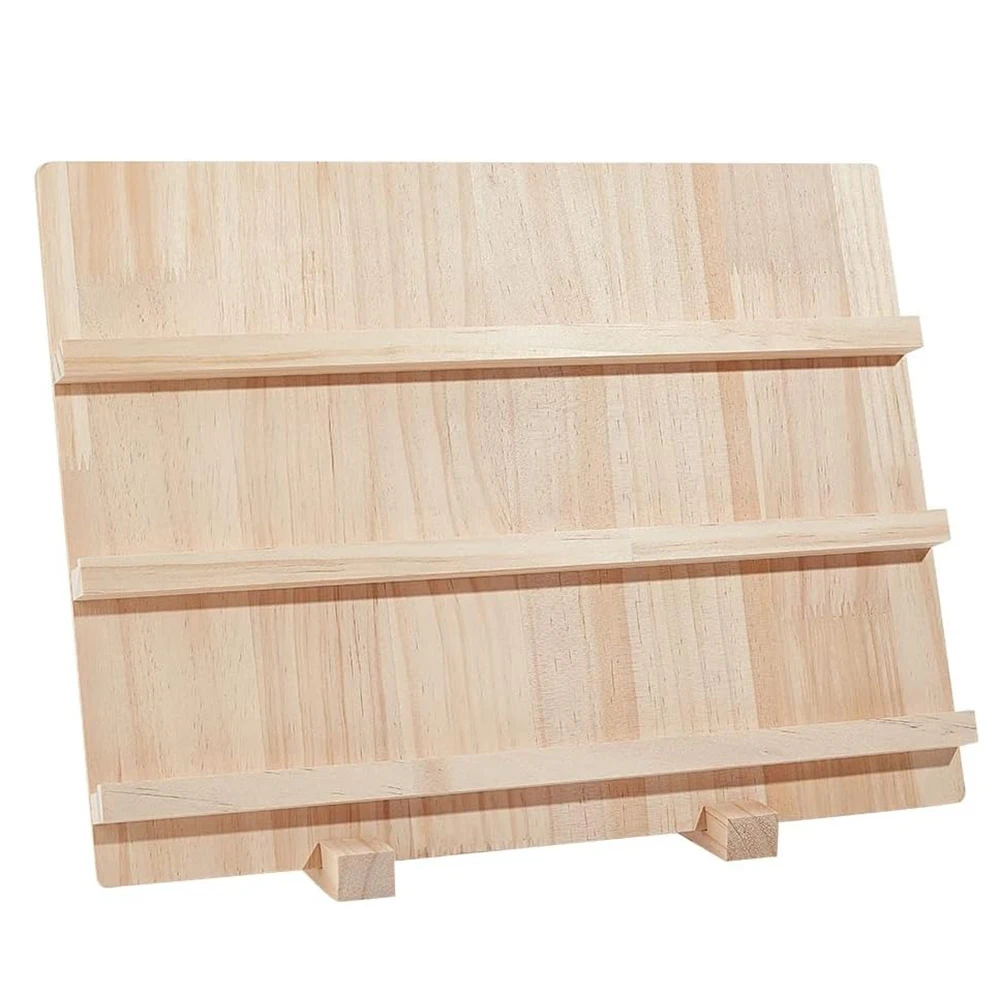 1 Pcs Wood Earring Display Stands Jewelry Earring Display Holder Wood Earring Card Holder Photos Business Card Holder 3 Layers
