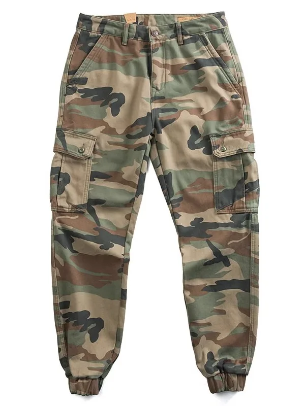 

Мужские повседневные хлопковые рабочие брюки в американском стиле, камуфляжные, для активного отдыха, длинные, в ретро-японском стиле, модные, в стиле мульти-кэйт
