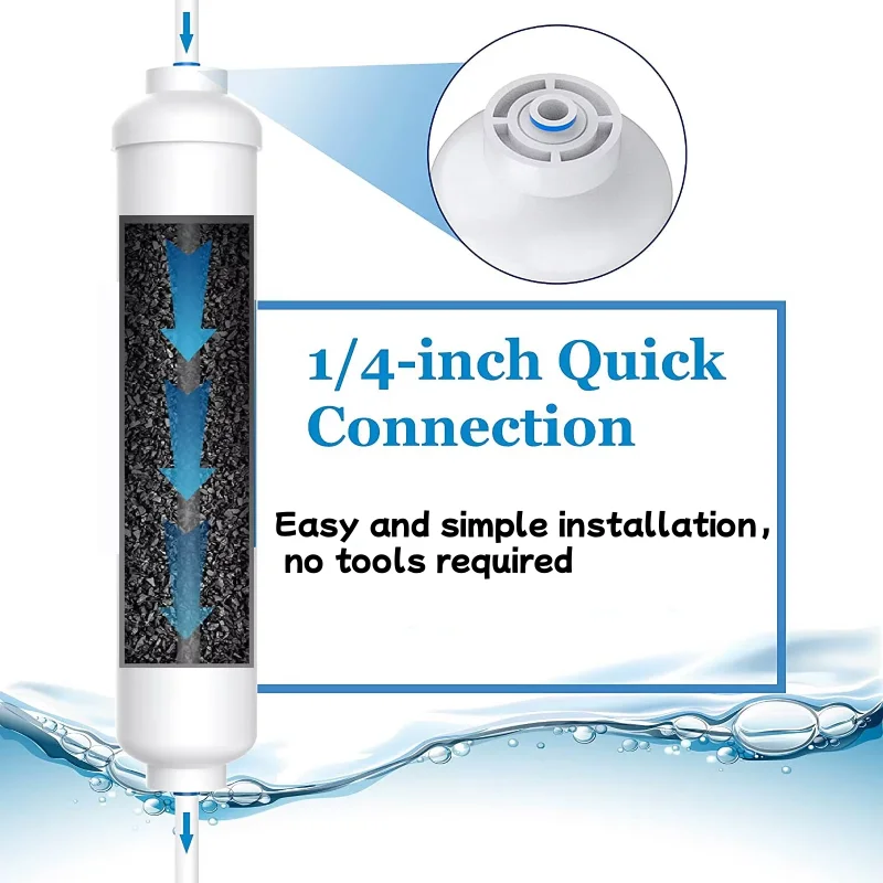 T33 Refrigerator Filter Replacement Filter Drinking Water System Activated Carbon Filter Purifier (without accessories)