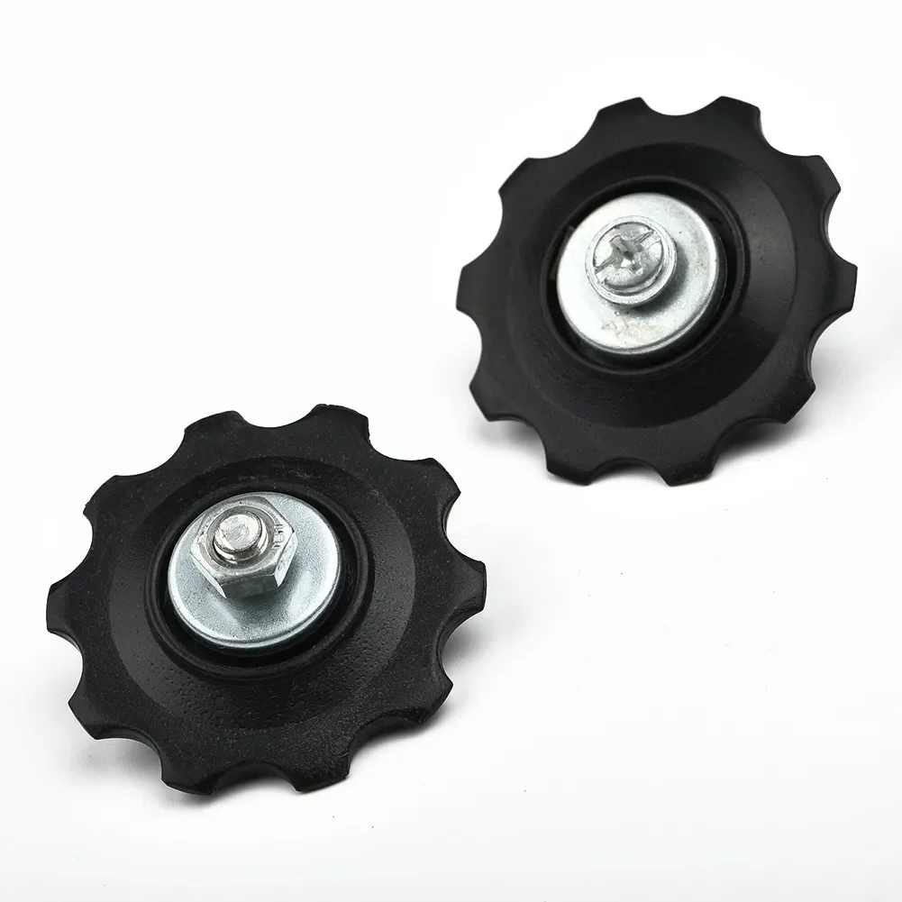 2pcs 10T MTB Bikes 6-7 Speed Jockey-Wheels Mountain Road Bicycles Rear Derailleur Guide Pulley Roller Idler Bearing Plastic Part