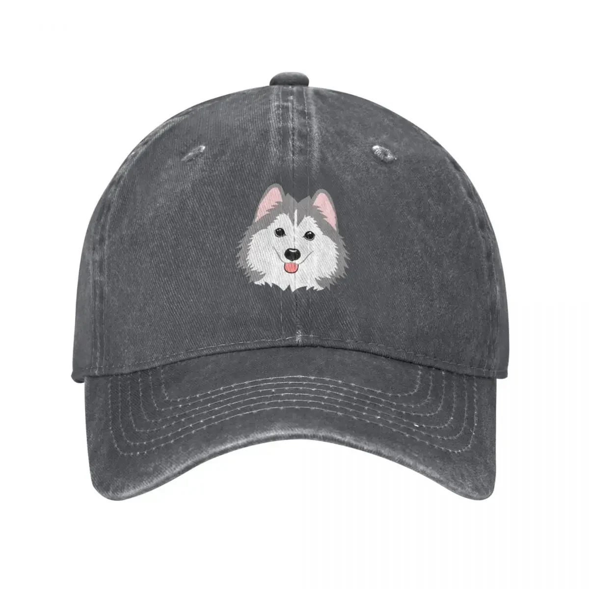 

Love Gray Pomsky Pomeranian Husky Baseball Cap designer cap Visor black Christmas Hat Golf Wear Men Women's