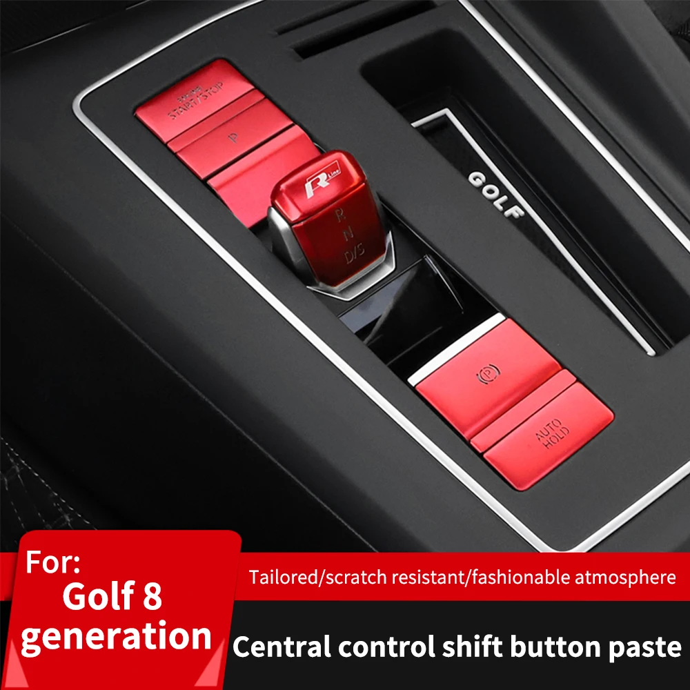 Car interior central control panel shift button sticker door unlocking For For Volkswagen VW Golf 8 MK8 GTI Rline decorative