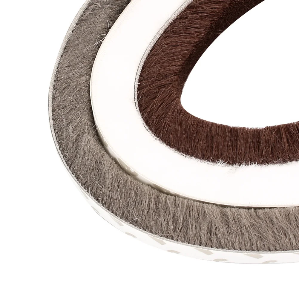 For Sliding Window Door Wool Weatherstrip 50m Length Dense Wool Material Easy Peel-and-Stick Installation No Tools