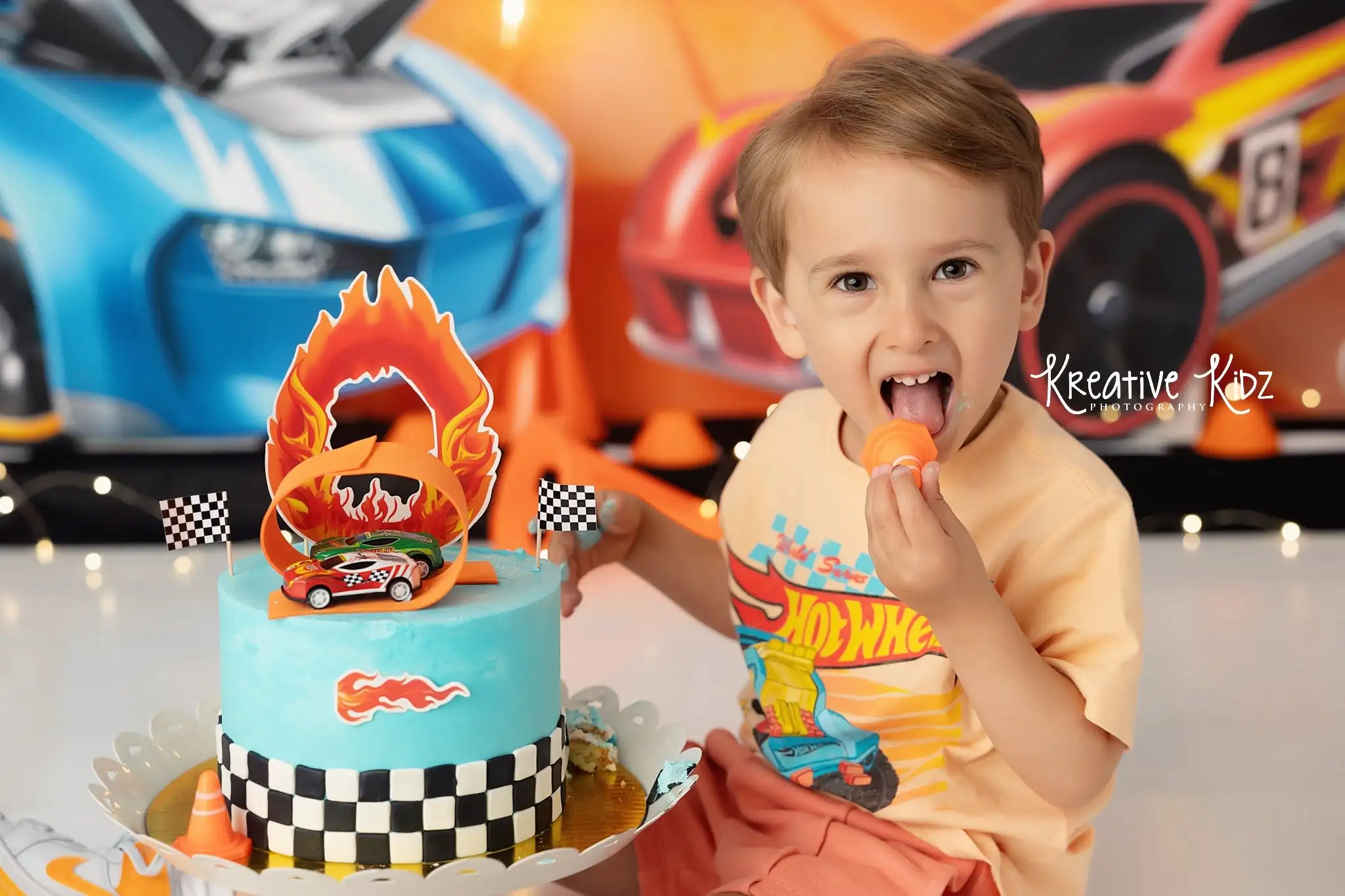 Hot Rod Race Track Backgrounds Cake Smash Adult Family Photography Props Child Baby Decors Urban Racing Photo Studio Backdrops