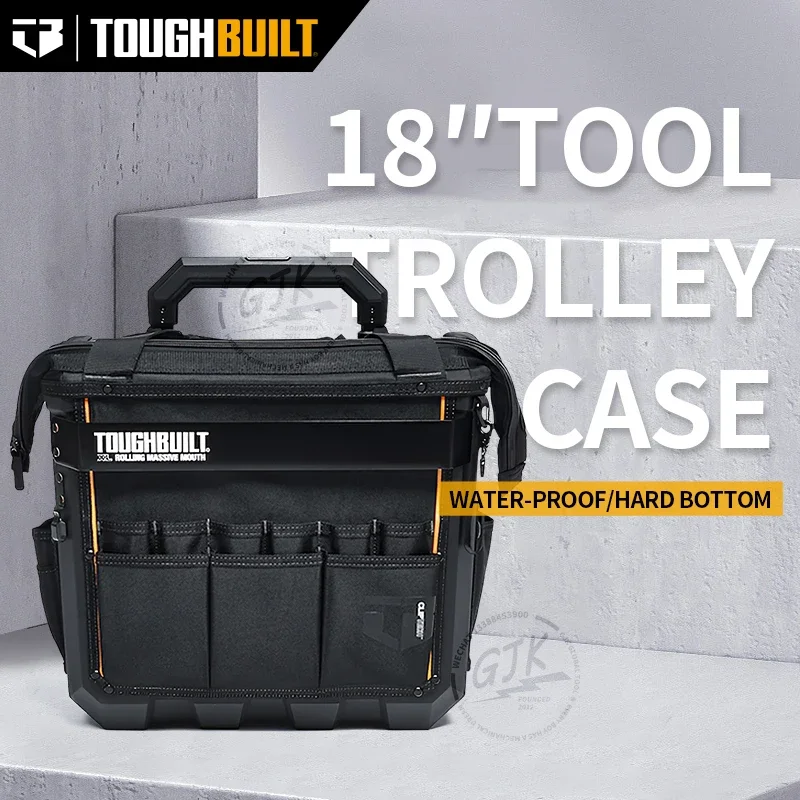 TOUGHBUILT X-Large Rolling Massive Mouth Bag Multi-functional Waterproof Push-pull Toolkit Tool Bag Tool Pouch TB-CT-61-18