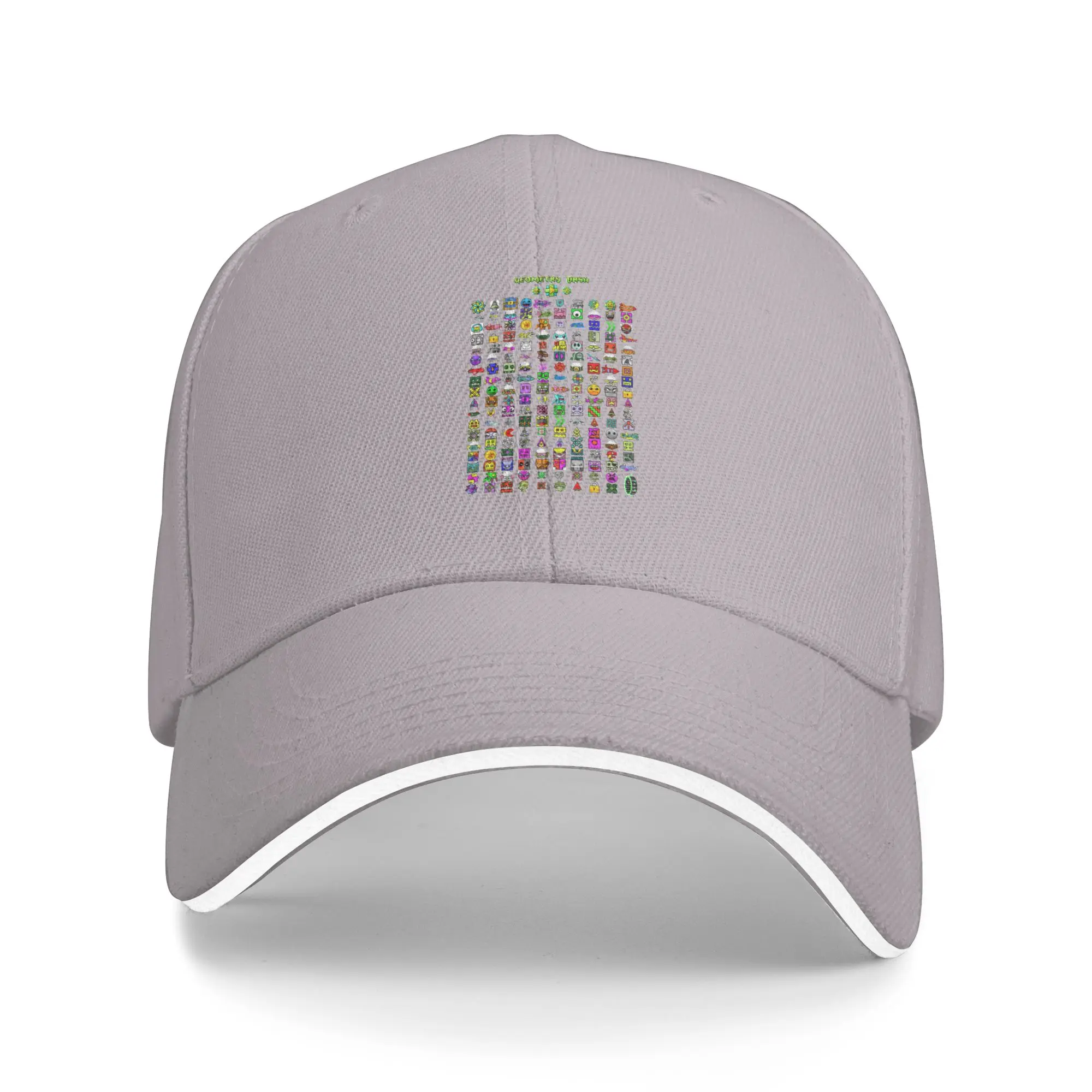Hot Sale Geometry Dash Baseball Cap  Sweat Wicking Sun Visor  Morning Exercise Sun Visor